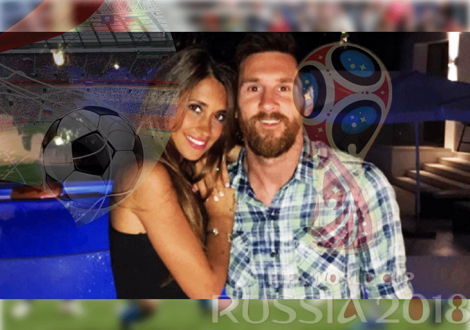 মেসির পাশেই আছেন স্ত্রী রোকুজ্জো