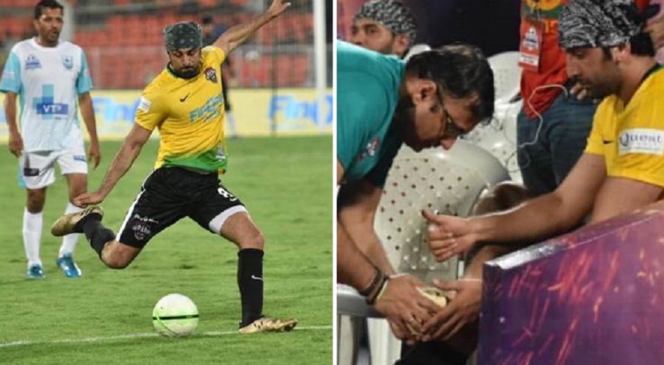 ফুটবল খেলতে গিয়ে আহত রণবীর!