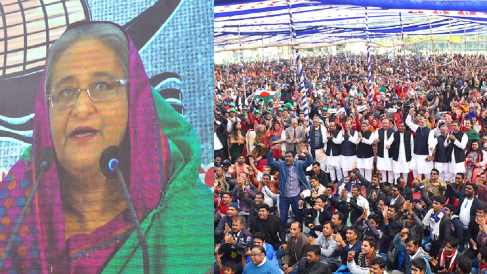 বিএনপি-জামায়াতের টাকা নিন, নৌকায় ভোট দিন: প্রধানমন্ত্রী