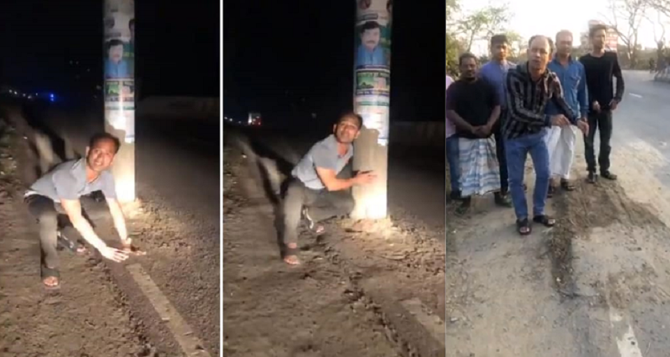 ফেসবুক লাইভের কল্যাণে মহাসড়ক থেকে সরল মরণঘাতি বৈদ্যুতিক খুঁটি