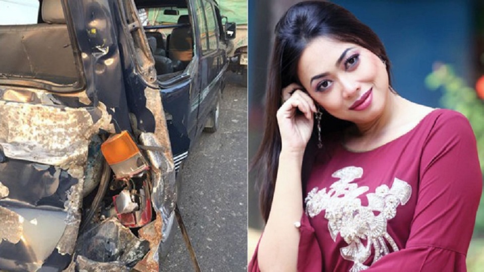 সড়ক দুর্ঘটনায় আহত অভিনেত্রী শানু