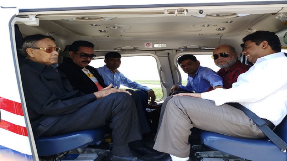 চার দিনের সফরে রংপুরে গেলেন এরশাদ