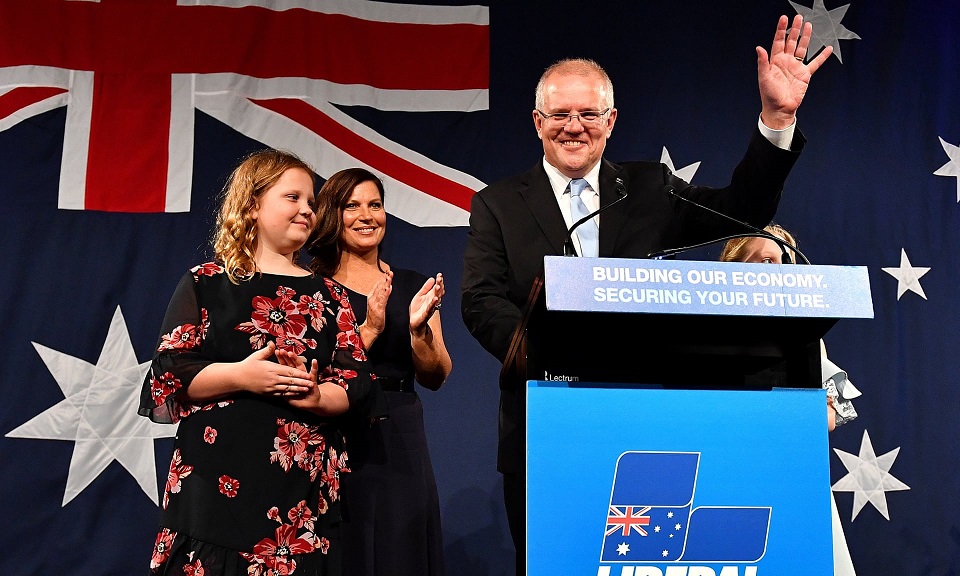 অস্ট্রেলিয়ার নির্বাচনে আবারও ক্ষমতাসীন দলের জয়