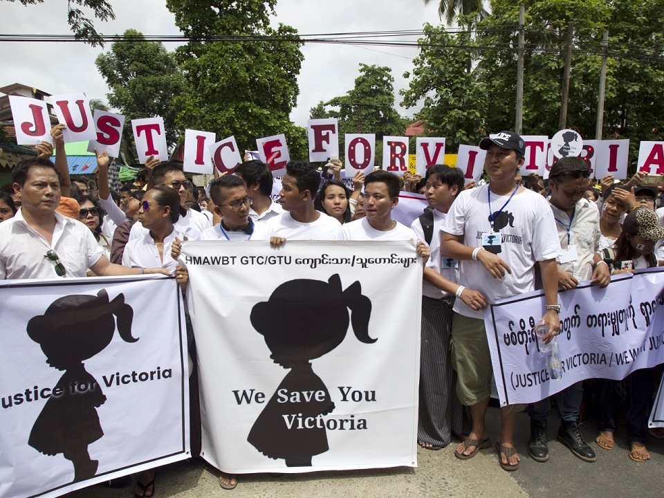 শিশু ধর্ষণের ঘটনায় মিয়ানমারে ব্যাপক বিক্ষোভ