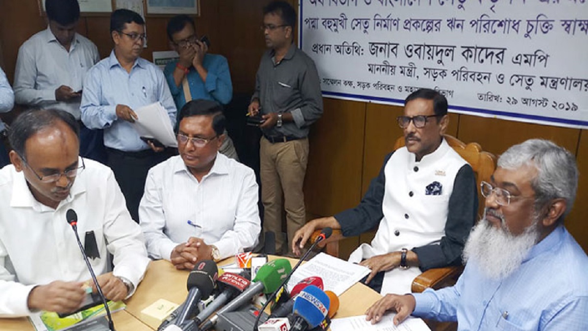 ২০২০ সালের ডিসেম্বরে পদ্মাসেতুর কাজ শেষ হবে: ওবায়দুল কাদের