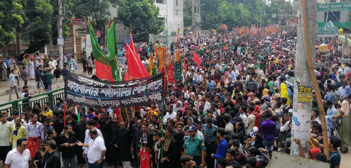 কঠোর নিরাপত্তায় তাজিয়া মিছিল