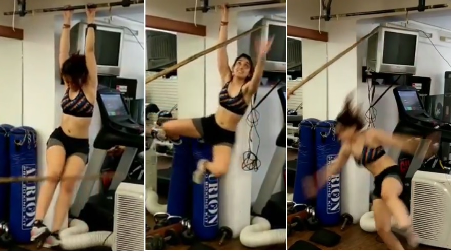 ব্যায়াম করতে করতে হঠাৎই ধপাস, আমির কন্যার ভিডিও ভাইরাল