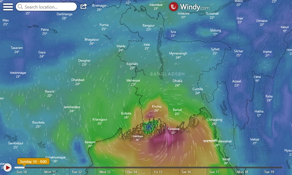 ঘূর্ণিঝড় বুলবুল: জলোচ্ছ্বাসের আশঙ্কা