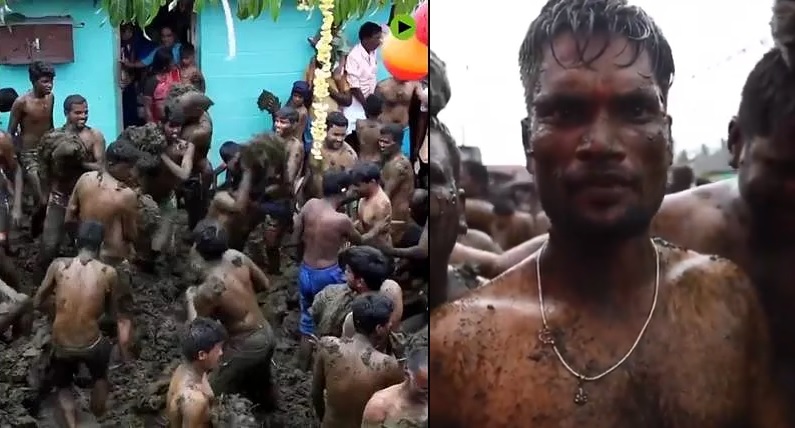 স্পেনের ‘লা টমেটিনা’র আদলে ভারতে গরুর গোবর ছোড়াছুড়ির উৎসব!