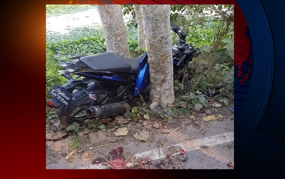 মোটর সাইকেল নিয়ন্ত্রণ হারিয়ে গাছের সাথে ধাক্কা, নিহত ২