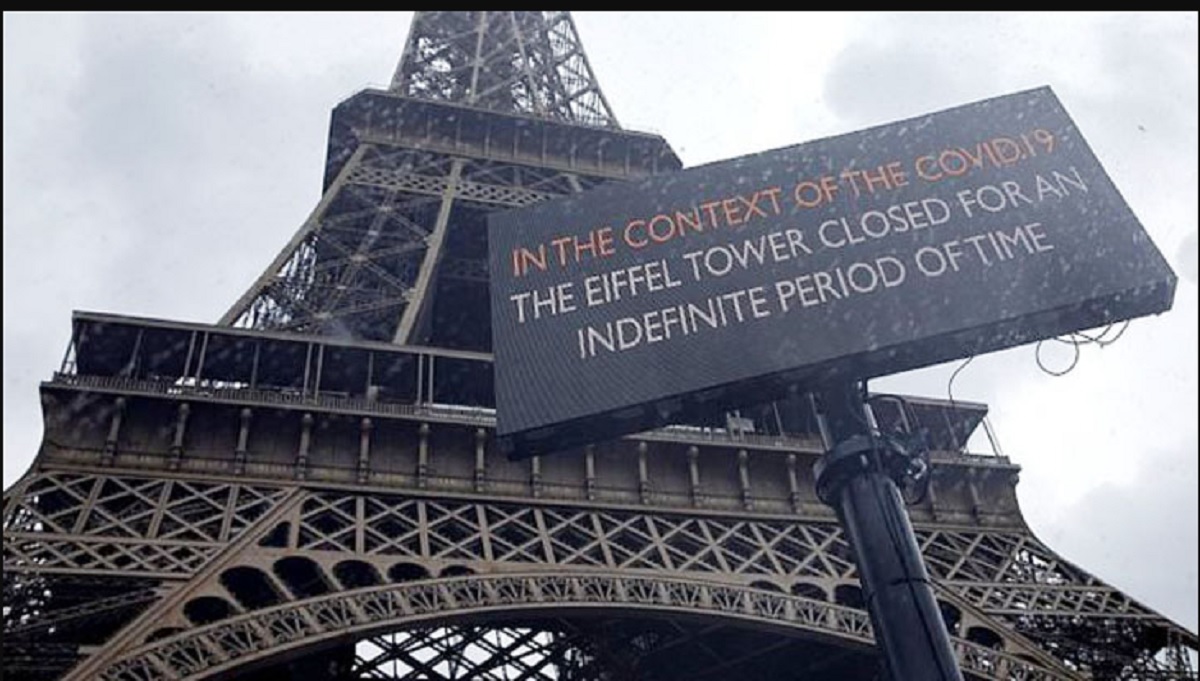 করোনা আতঙ্কে আইফেল টাওয়ার অনির্দিষ্টকালের জন্য বন্ধ