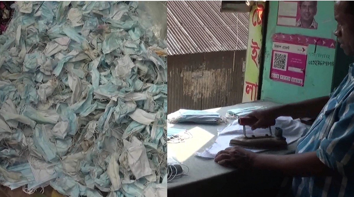 হাসপাতালের ব্যবহার করা মাস্ক-হ্যান্ড গ্ল্যাভস শ্যাম্পু দিয়ে ধুয়ে বিক্রি!