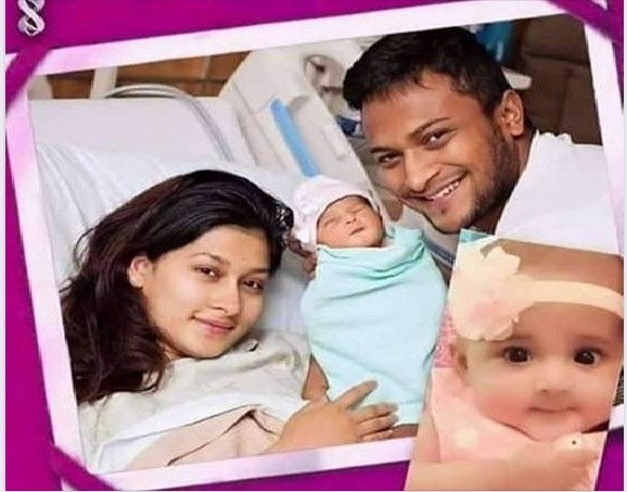 দ্বিতীয় বারের মতো বাবা হয়েছেন সাকিব আবারও বাবা হলেন সাকিব আল হাসান