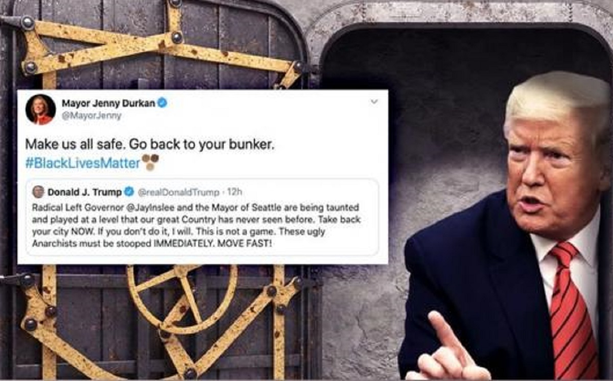 নিজের বাঙ্কারে ফিরে যান, ট্রাম্পকে সিয়াটলের মেয়র