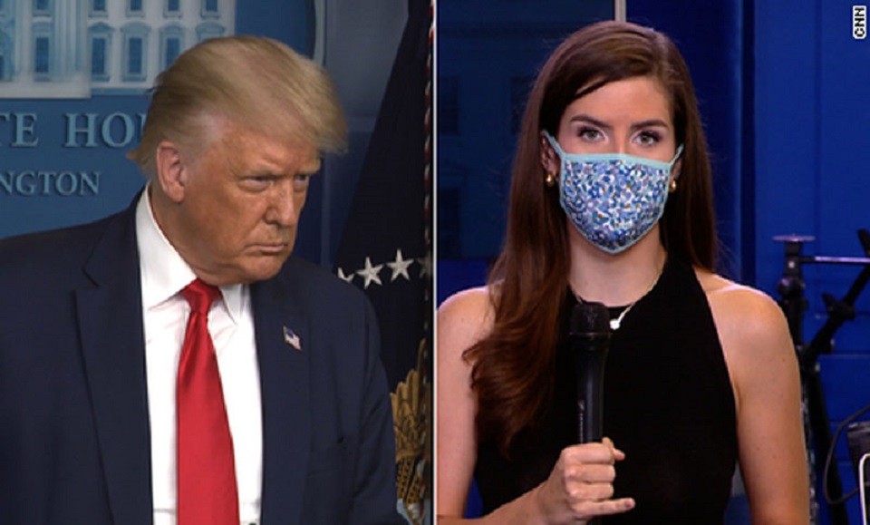 সাংবাদিকের প্রশ্নের জবাব না দিয়েই হাঁটা দিলেন ট্রাম্প (ভিডিও)