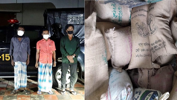 উখিয়ায় ত্রাণের সাড়ে তিন হাজার কেজি চালসহ আটক ৩