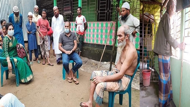 দুর্গাপুরে সেই বন্দি ফুল মিয়াকে শেকলমুক্ত করলেন ইউএনও