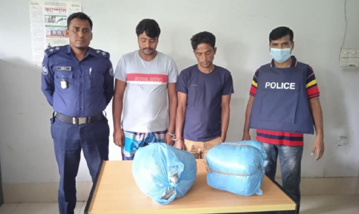 আখাউড়ায় গাঁজাসহ দুই চোরাকারবারি আটক