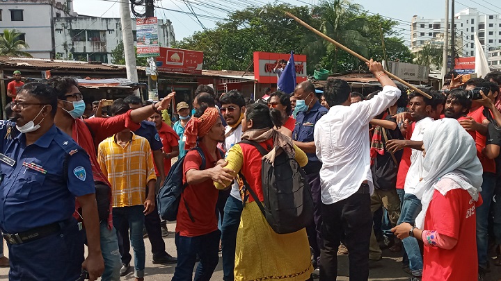 ধর্ষণবিরোধী লংমার্চে হামলা: বাম সংগঠন-ছাত্রলীগের পাল্টাপাল্টি অভিযোগ