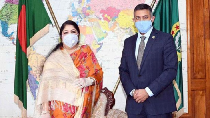 স্পিকারের সাথে সৌজন্য সাক্ষাৎ করলেন ভারতের হাইকমিশনার