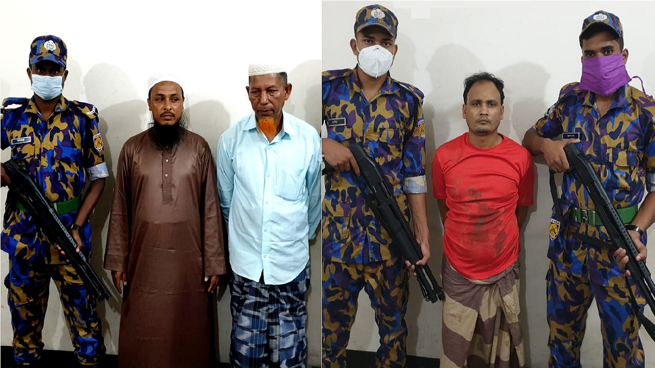 স্থানীয় যুবককে গুলি করে হত্যার ঘটনায় ৩ রোহিঙ্গা সন্ত্রাসী আটক