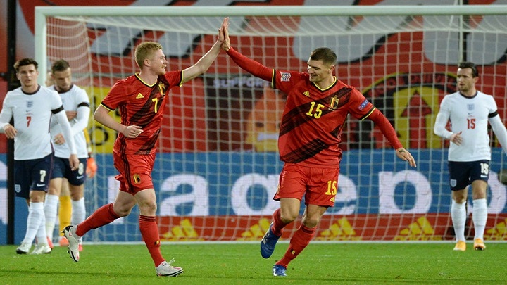 উয়েফা লিগে ইংল্যান্ডকে হারিয়ে সেমিফাইনালে বেলজিয়াম