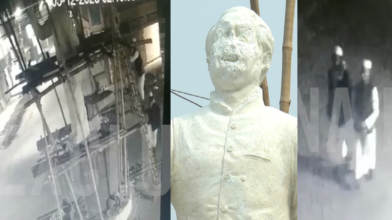 বঙ্গবন্ধুর ভাস্কর্য ভাঙচুরের সিসি ক্যামেরার ফুটেজ মিলেছে, জড়িত ২ যুবক