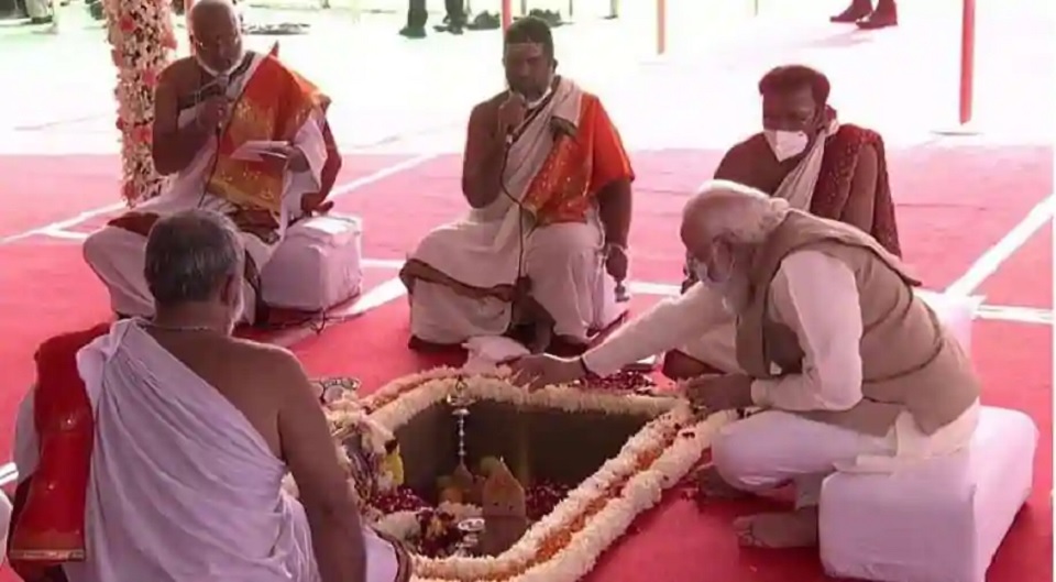 ভারতের নতুন সংসদ ভবনের ভূমিপূজা করলেন মোদি