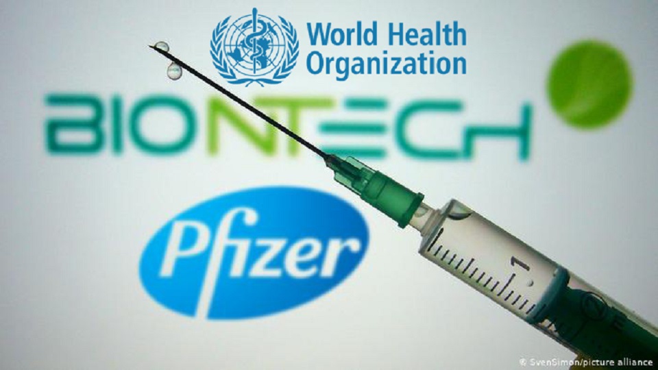 করোনা প্রতিরোধে ফাইজার বায়োএনটেকের টিকার স্বীকৃতি দিয়েছে বিশ্ব স্বাস্থ্য সংস্থা