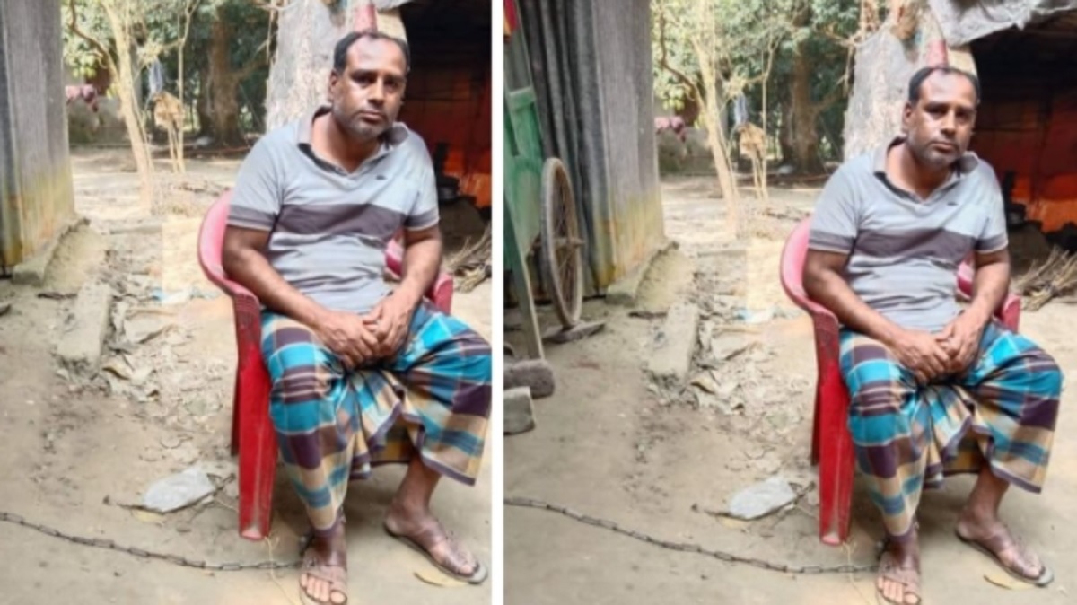 পাওনা টাকা না দেয়ায় যুবককে শিকলবন্দী