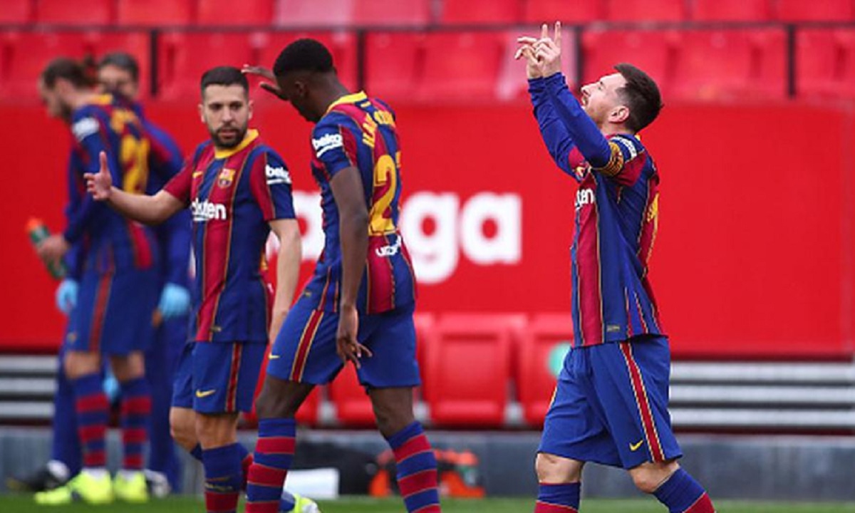 মেসি-ডেম্বেলের গোলে বার্সেলোনার জয়