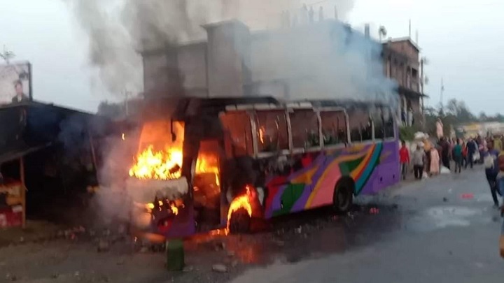 গৌরীপুরে বাসের সিলিন্ডার বিস্ফোরণে ২ জন নিহত