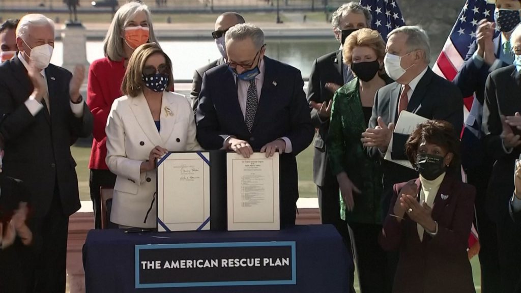 যুক্তরাষ্ট্রের কংগ্রেসে অনুমোদন পেলো ১.৯ ট্রিলিয়ন ডলারের করোনা সহায়তা বিল