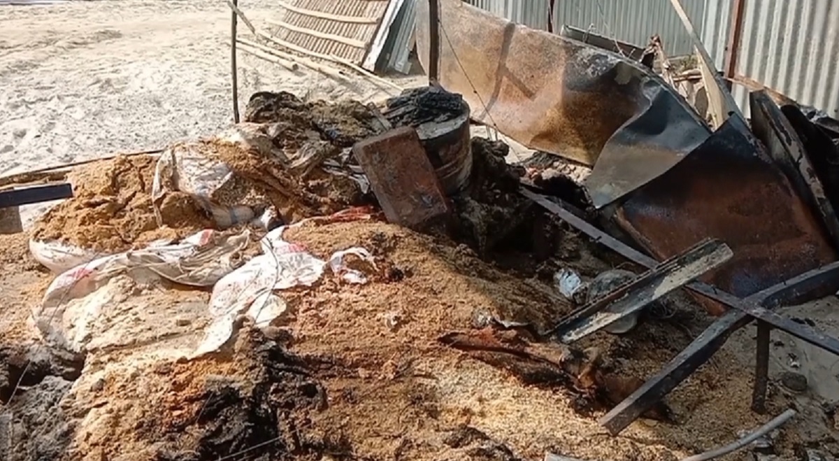 পাবনার দোগাছিতে অগ্নিকাণ্ড, দুটি দোকান পুড়ে ছাই