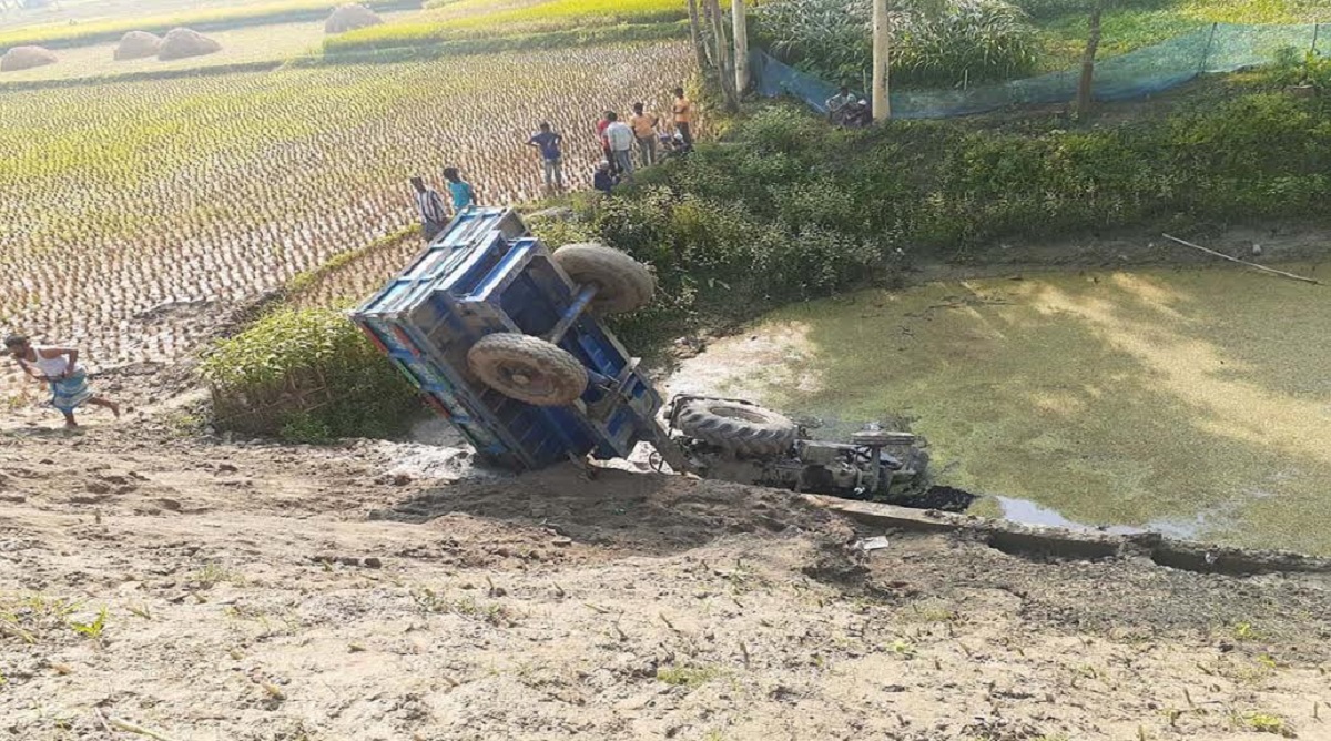 কুড়িগ্রামে বালুভর্তি ট্রাক্টরের চাপায় নিহত ১, আহত ৩