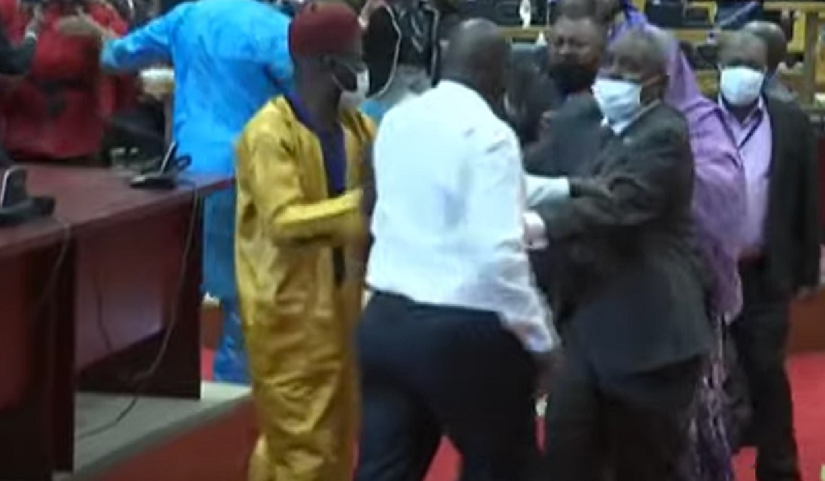 আফ্রিকান ইউনিয়নের আইনপ্রণেতাদের মধ্যে হাতাহাতি