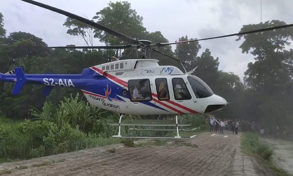 হেলিকপ্টারে আসলেন নববধূ, বিধিনিষেধ ভাঙায় জরিমানা