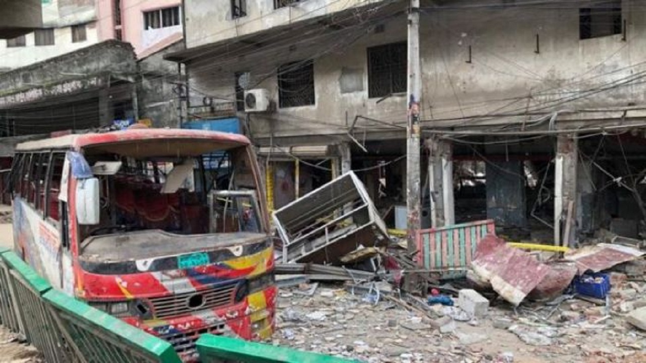 মগবাজারে বিস্ফোরণের ঘটনাস্থলে গ্যাস লিকেজ