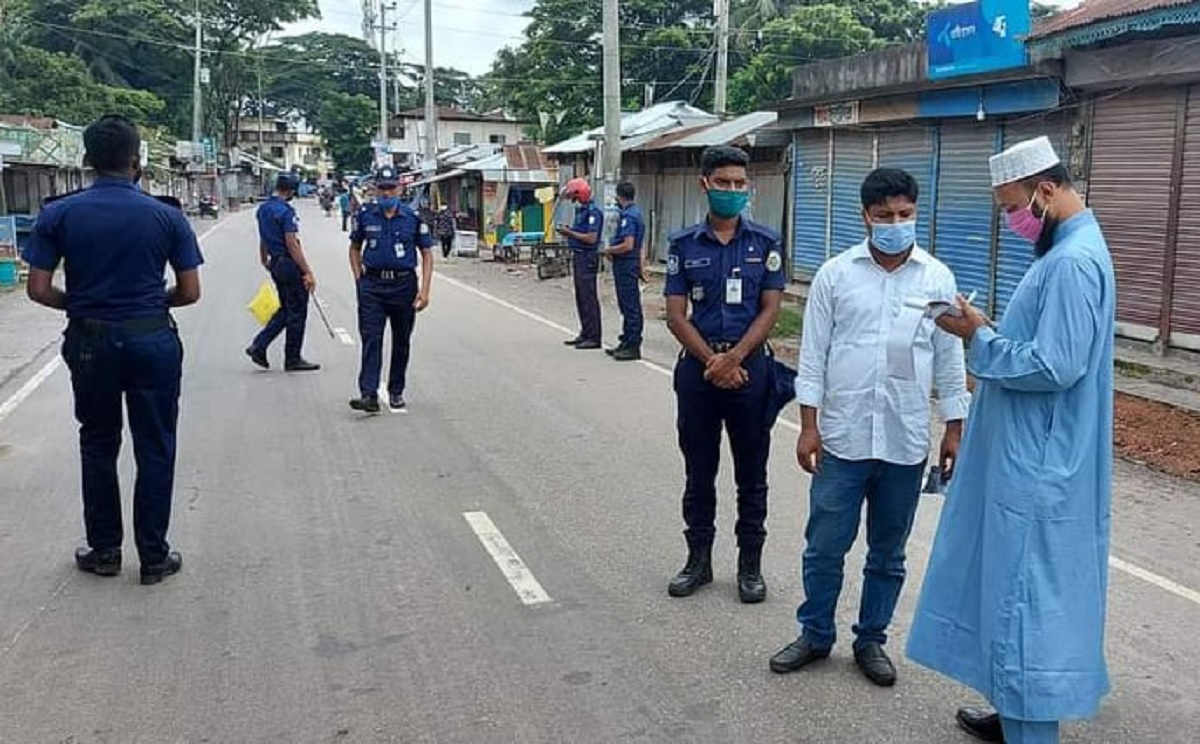 ভোলায় লকডাউন অমান্য করায় ৬৭ জনকে জরিমানা