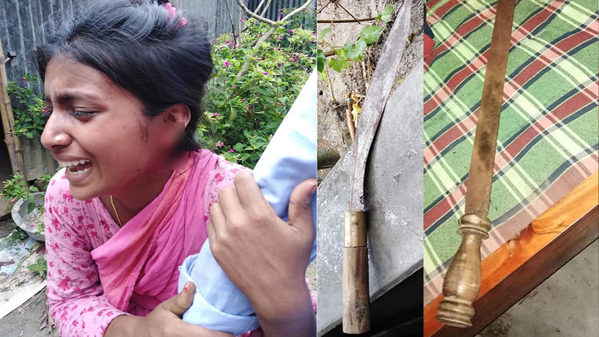 পাবনায় নির্যাতিত গৃহবধূ উদ্ধার, জব্দ দেশীয় অস্ত্র