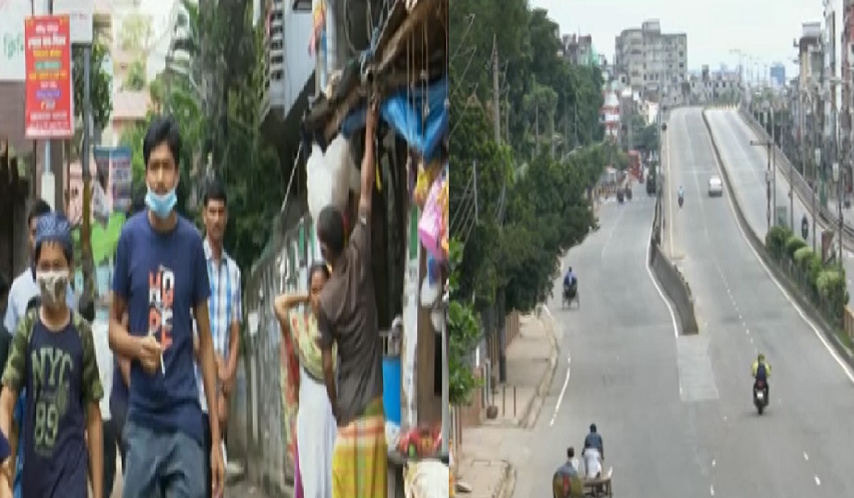 প্রধান সড়ক ফাঁকা তবে অলি গলিতে নেই লকডাউনের চিহ্ন