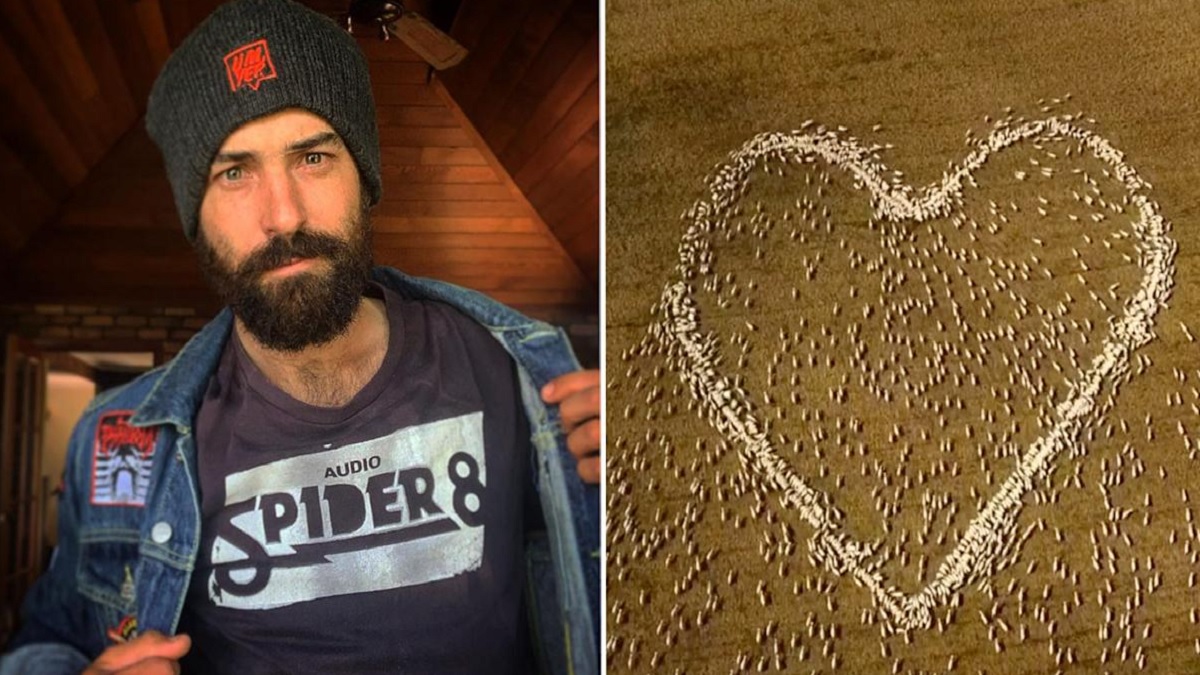 ভেড়া দিয়ে হৃদয় এঁকে আন্টিকে স্মরণ করলেন অস্ট্রেলিয়ান কৃষক