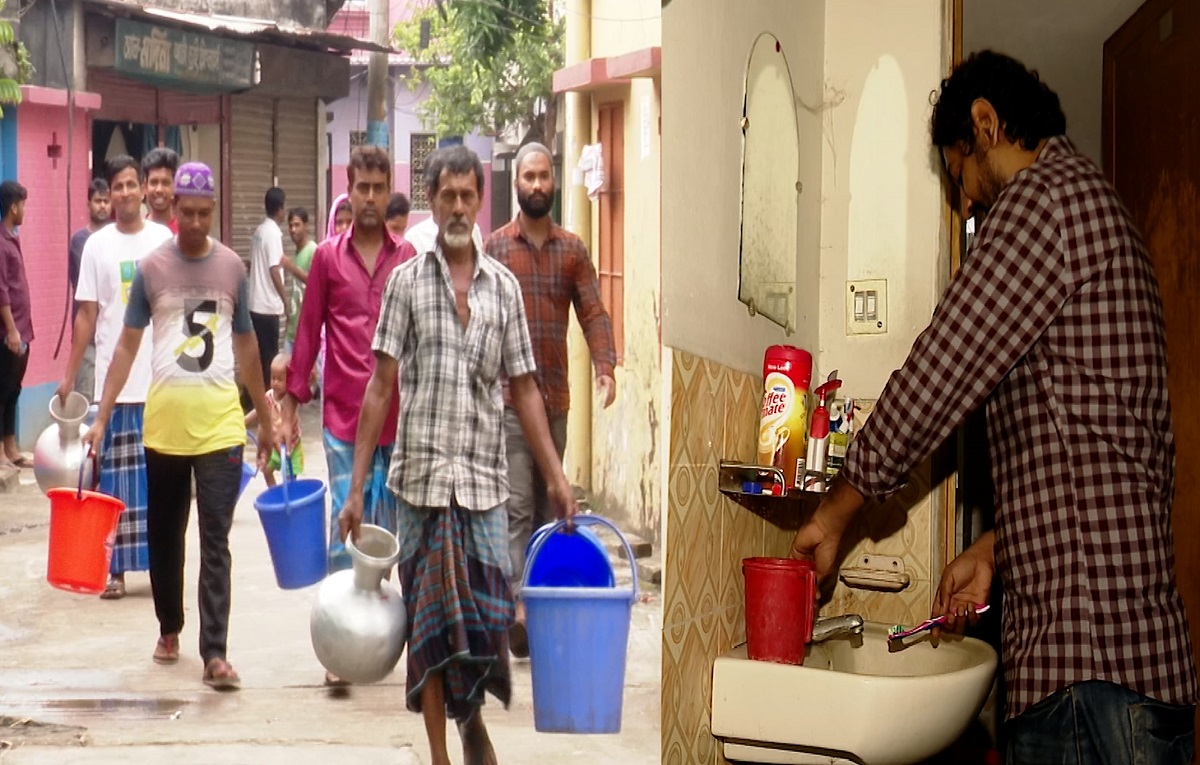 রাজধানীর কুড়িলে এক মাস ধরে পানি পাচ্ছে না লাখের ওপর মানুষ