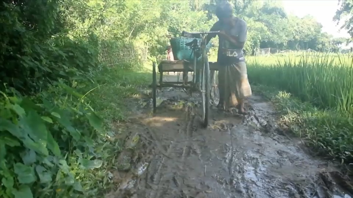 মাত্র ২ কিলোমিটার সড়কের জন্য কৃষকদের সীমাহীন দুর্ভোগ