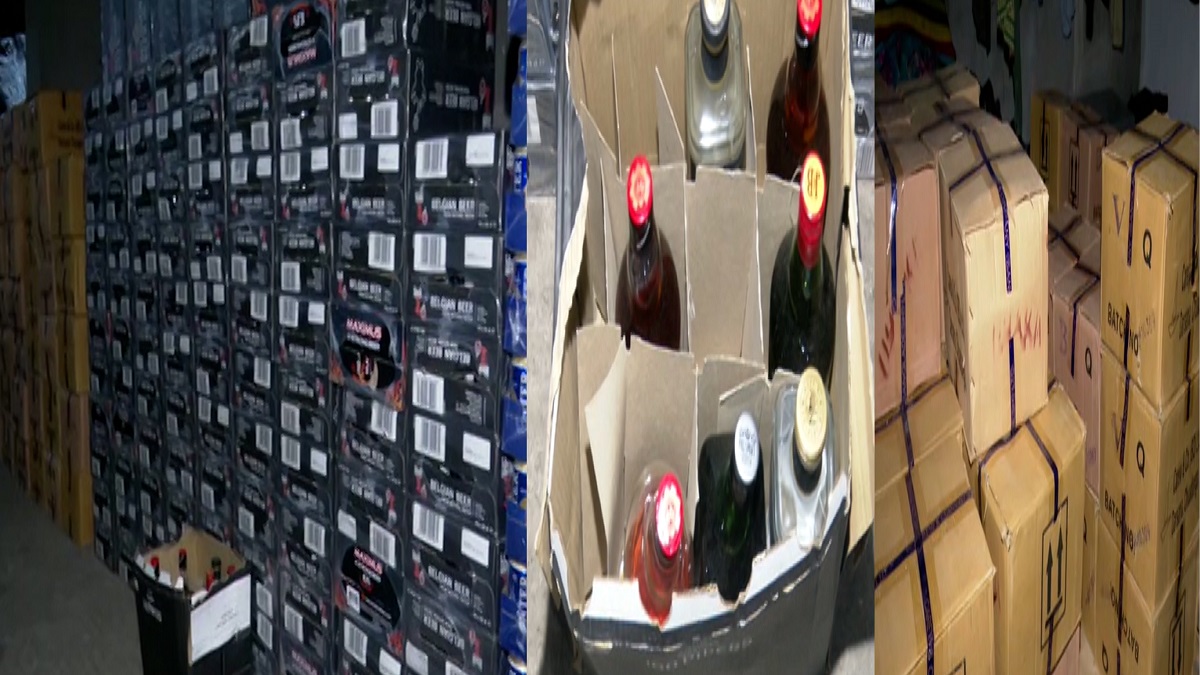 শাহবাগে নির্মাণাধীন ভবন থেকে বিপুল পরিমাণ বিদেশি মদ ও বিয়ার জব্দ