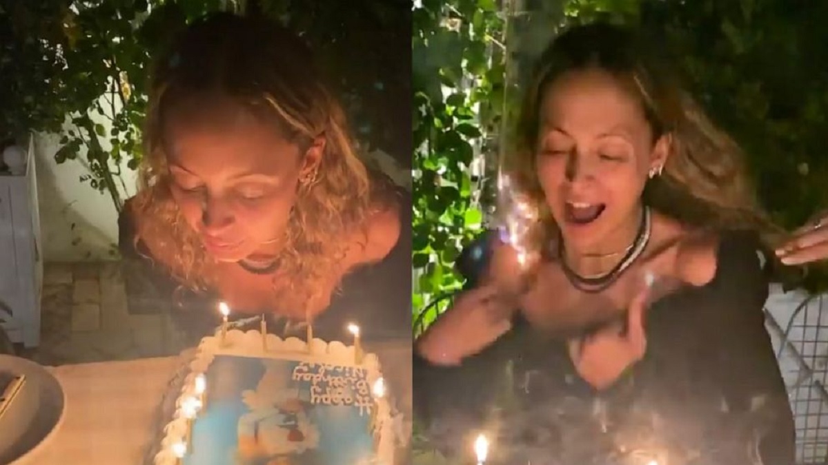 জন্মদিনের কেক কাটতে গিয়ে চুলে আগুন!