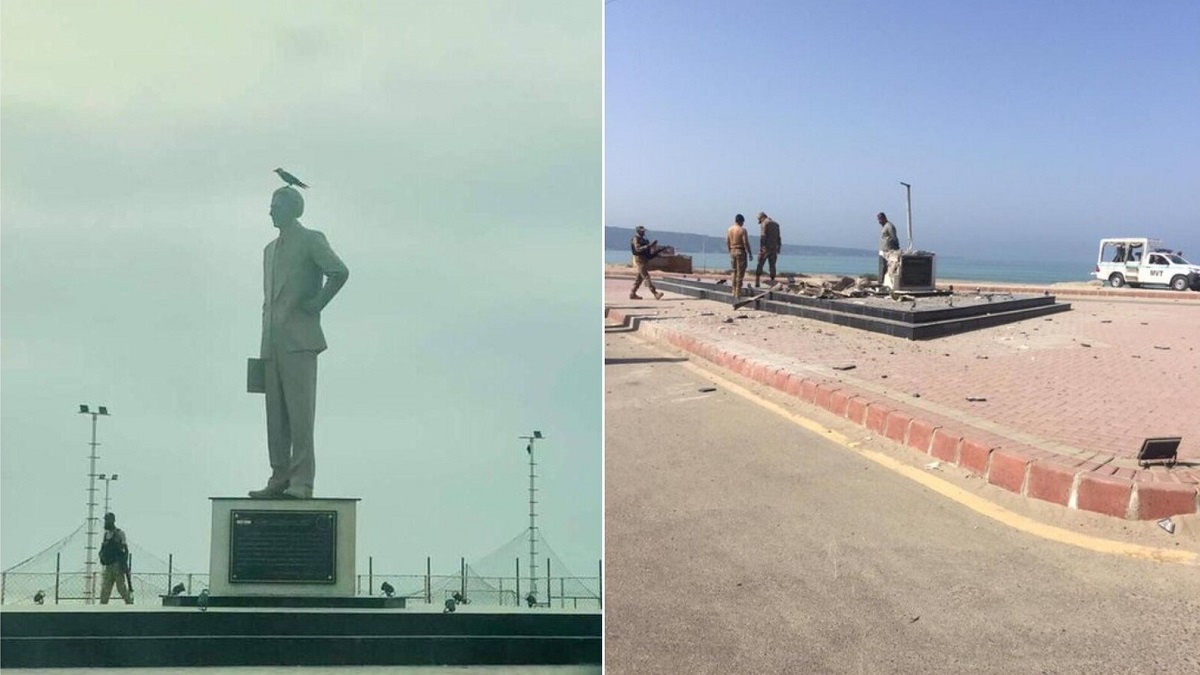 পাকিস্তানে গুঁড়িয়ে দেয়া হলো জিন্নাহর মূর্তি