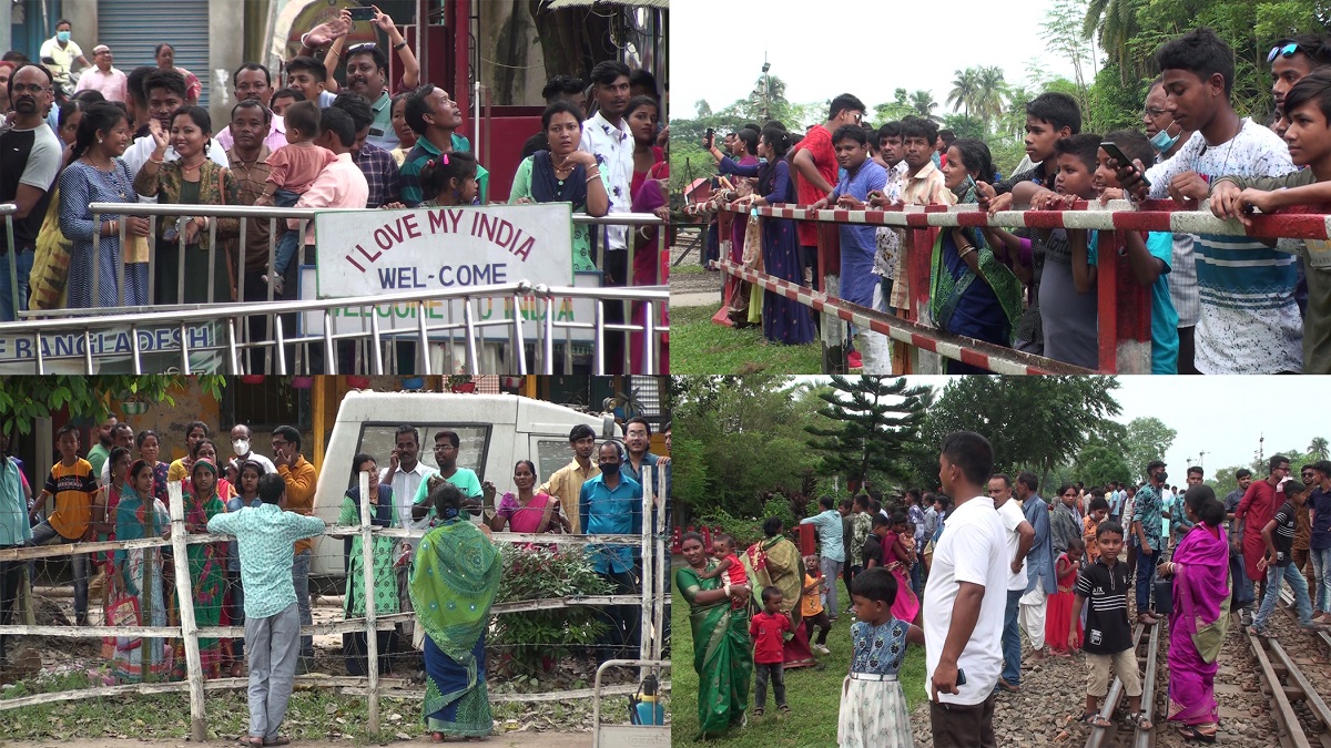 পূজা উপলক্ষে হিলির বাংলাদেশ-ভারত সীমান্তে মিলনমেলা