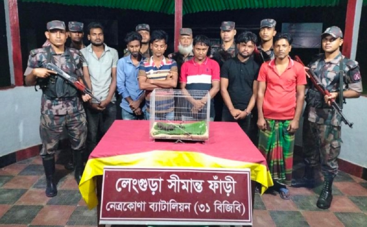 কলমাকান্দায় তক্ষকসহ আটক ৬