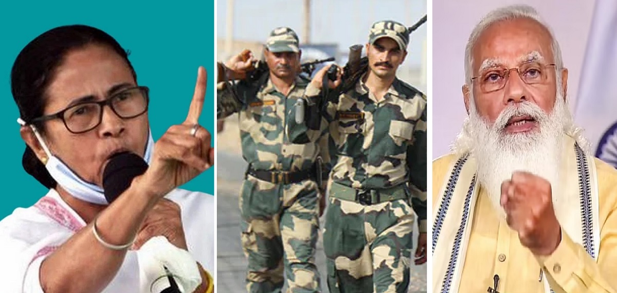 বিজেপির নিরাপত্তা ঢাল কি বিএসএফ? মোদিকে প্রশ্ন করতে দিল্লির পথে মমতা